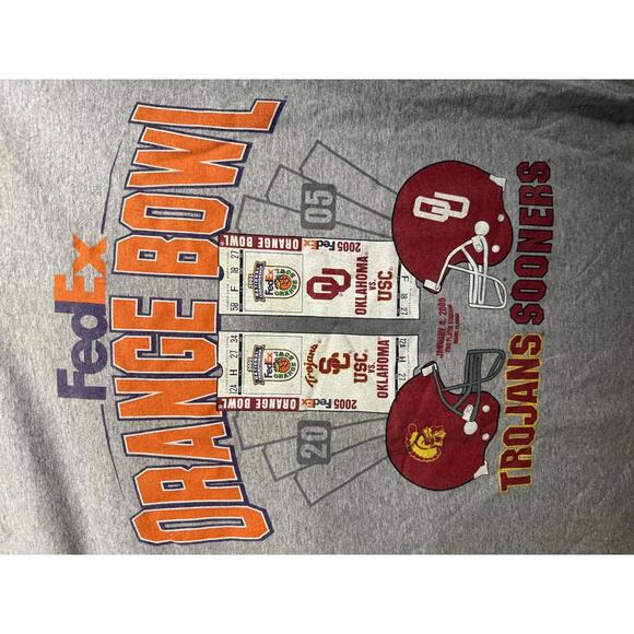 FedEx Orange Bowl 2005 T-shirt USC vs Oklahoma Tee 2XL - Picture 3 of 3